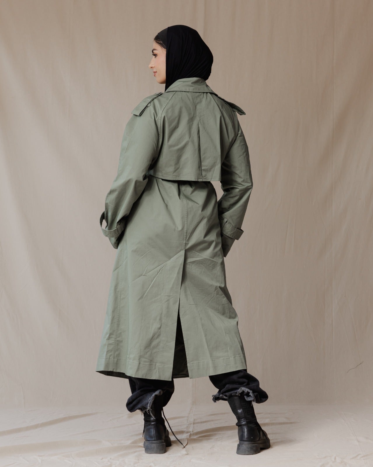 Relax Fit Trench Coat Olive