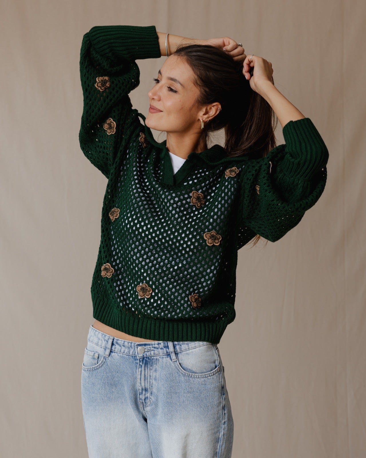 Yasmine Hendi Sweater In Olive