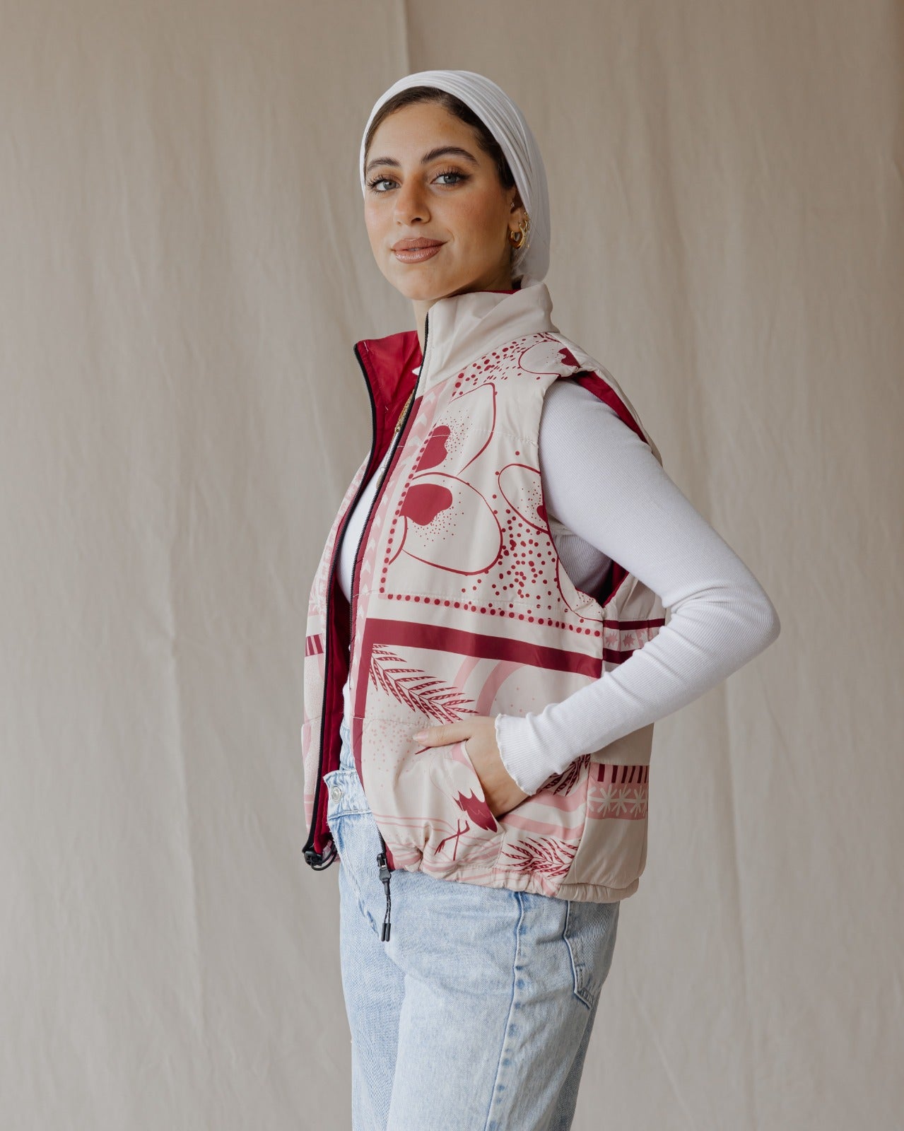 Cairo Breeze Waterproof Vest In Crème