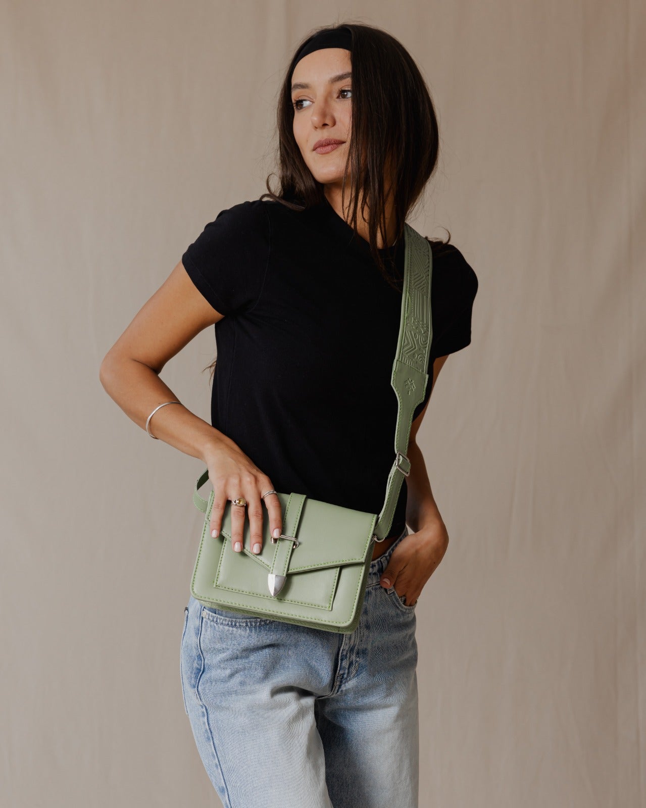 The Mayan Town Cross-Bag Mint Green