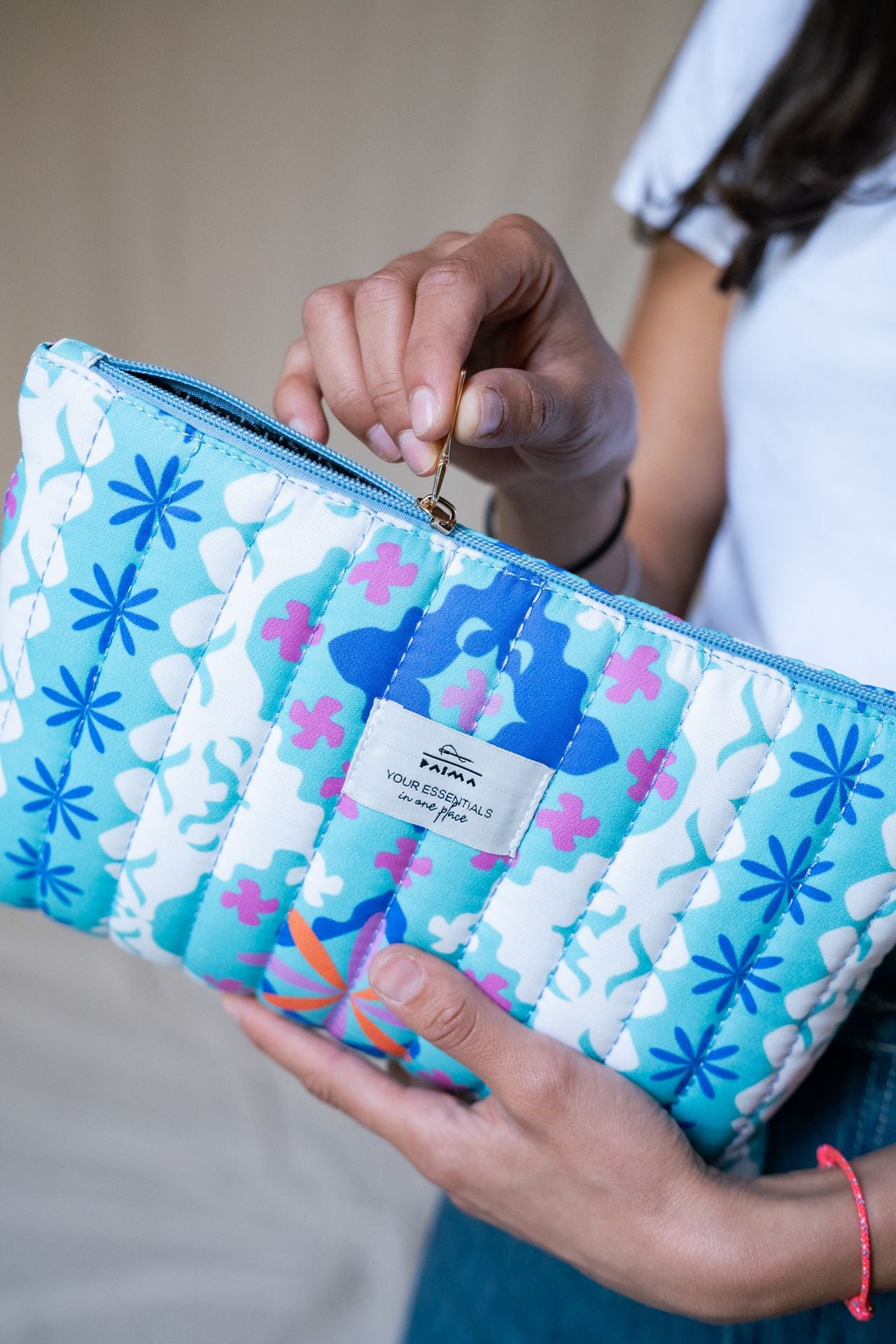 Blue Marrakesh Quilted Pouch