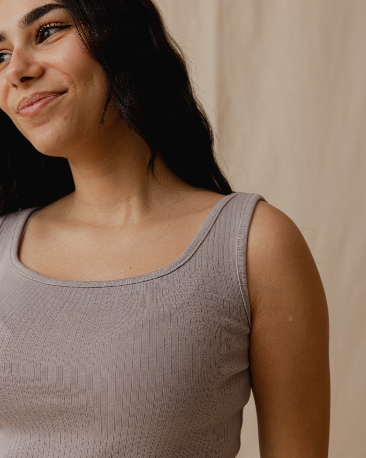 Minimal Ribbed Dress Lilac