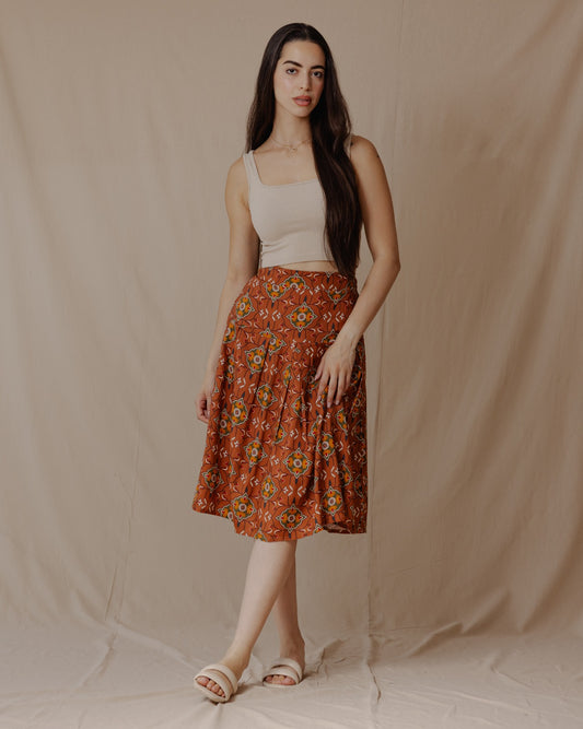Suri Midi Skirt In Cinnamon