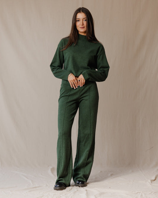 Relaxed Cashmere Set Olive Green