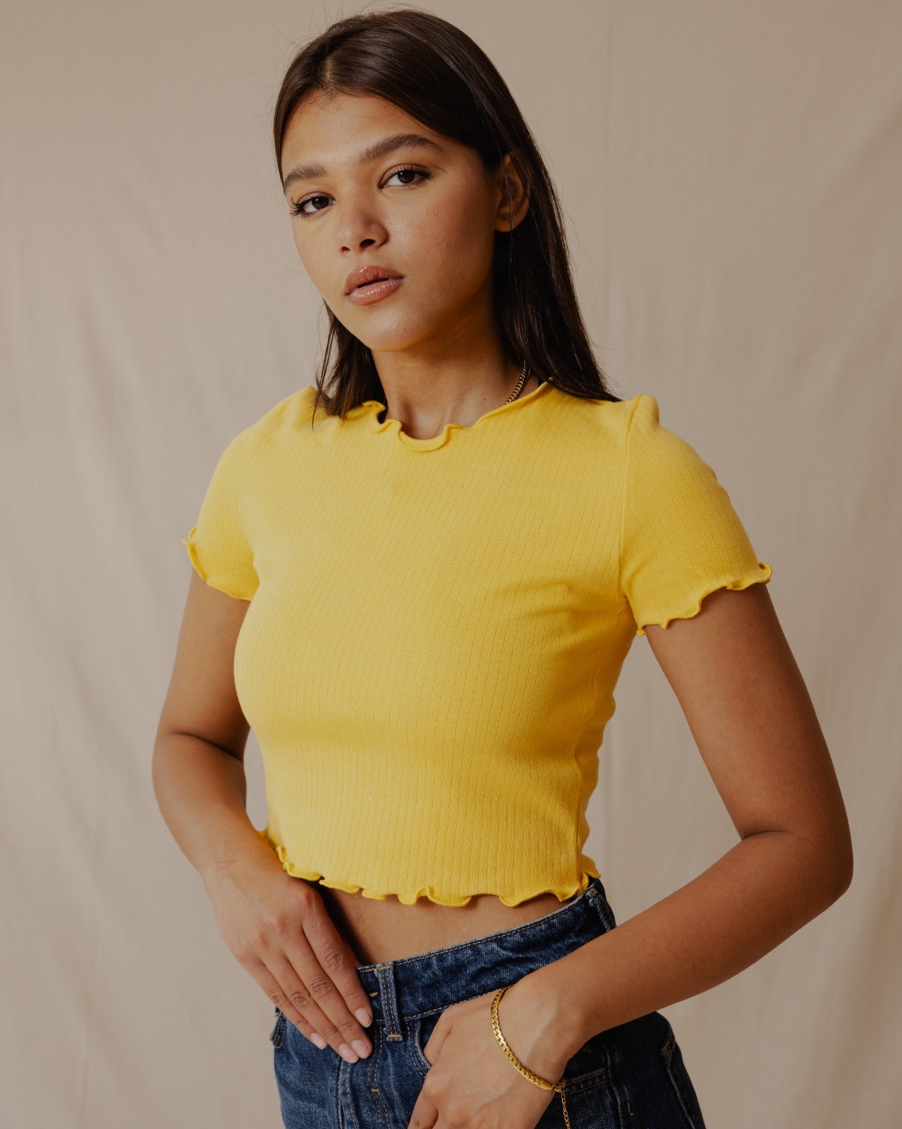 Everyday Crop Top Yellow