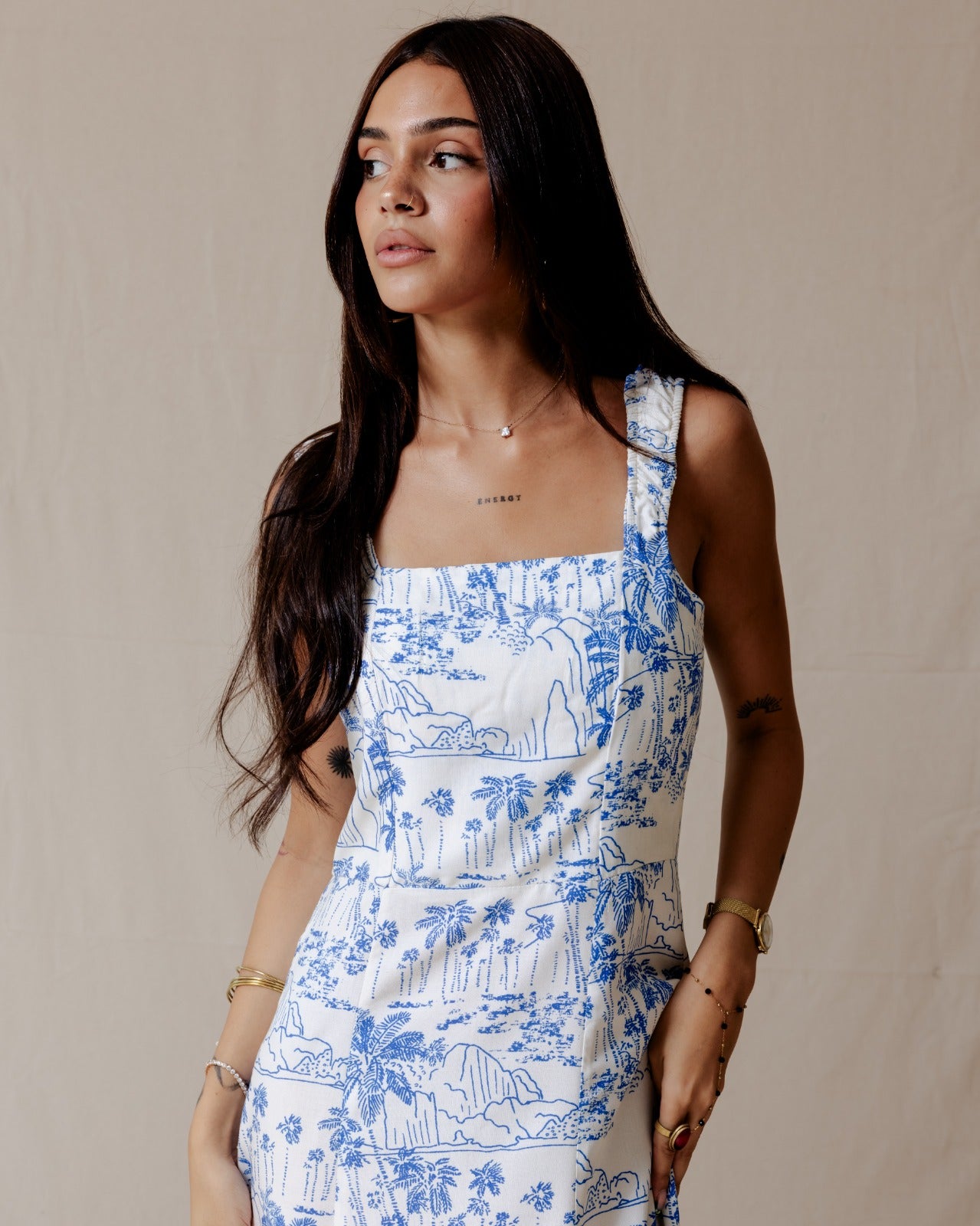 Coast Palm Dress Blue