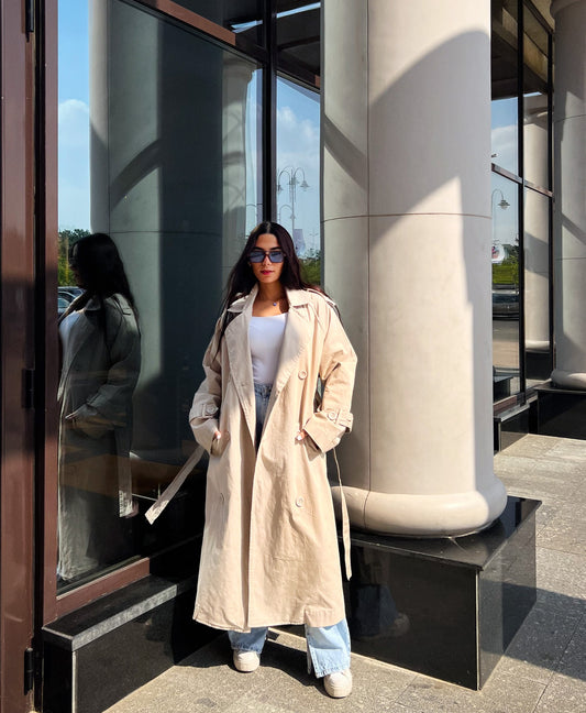 Relax Fit Trench Coat Beige