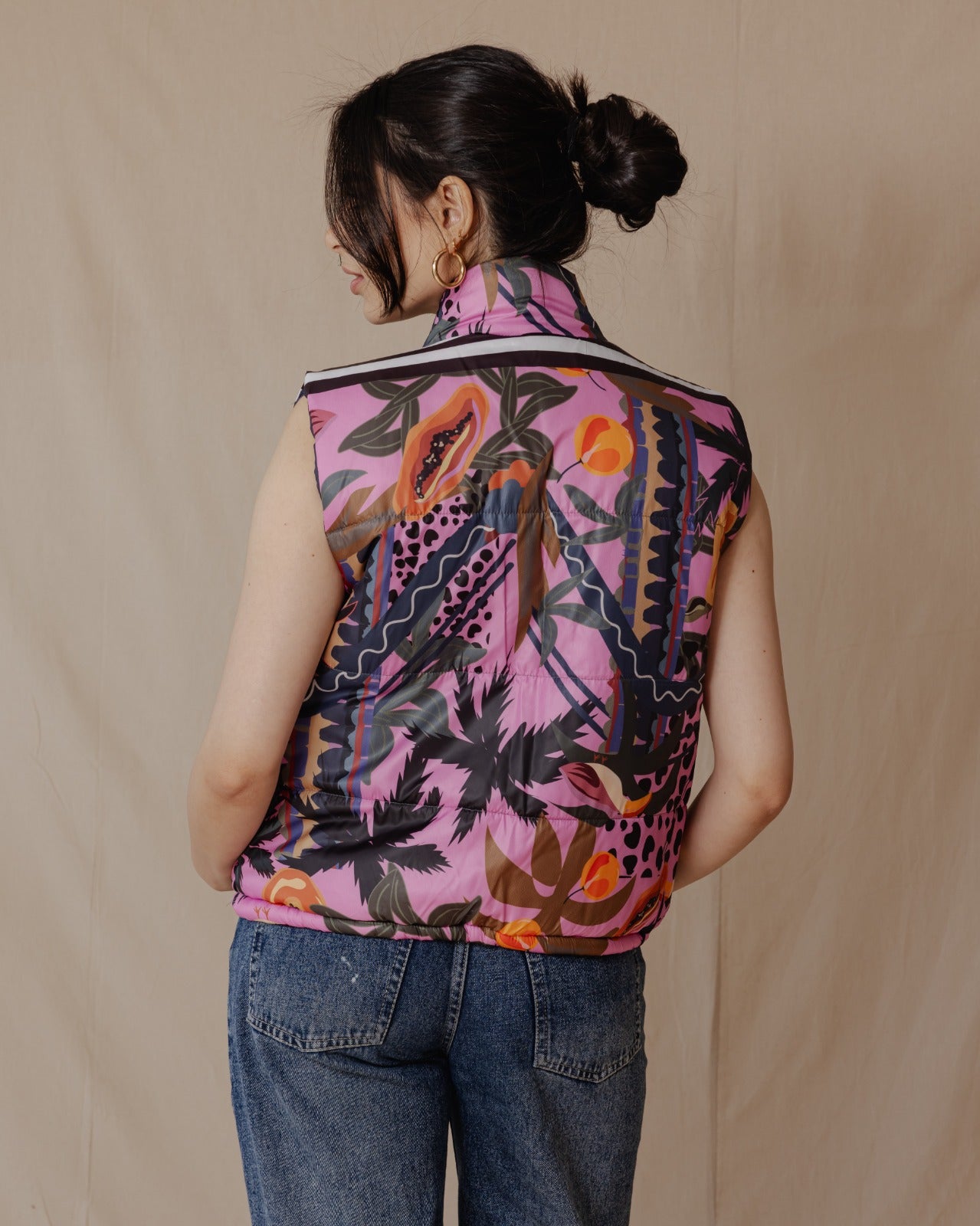 Tropical Feels Waterproof Vest Hot Pink