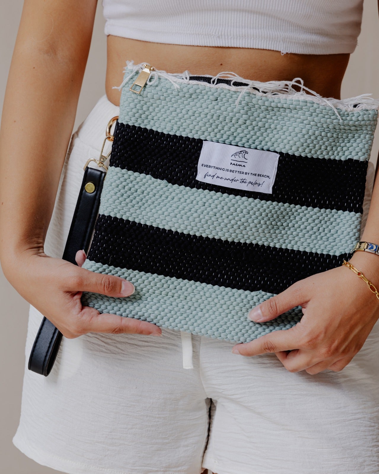 Kilim Clutch Black X Mint