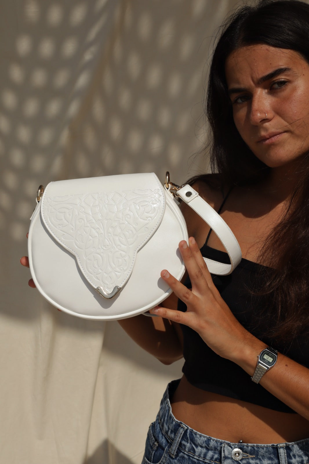 Intaglio CrossBag White