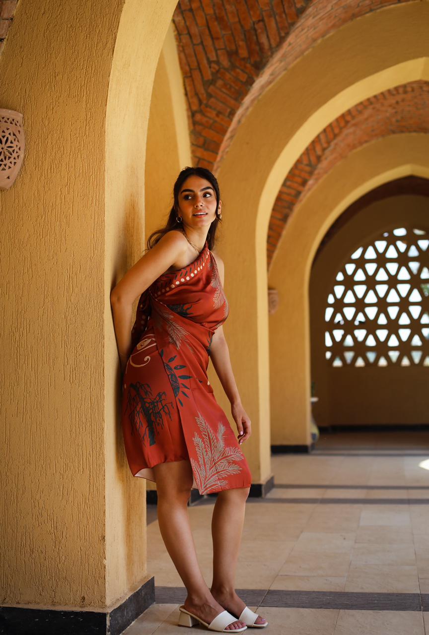 Isis Sarong In Burnt Sienna