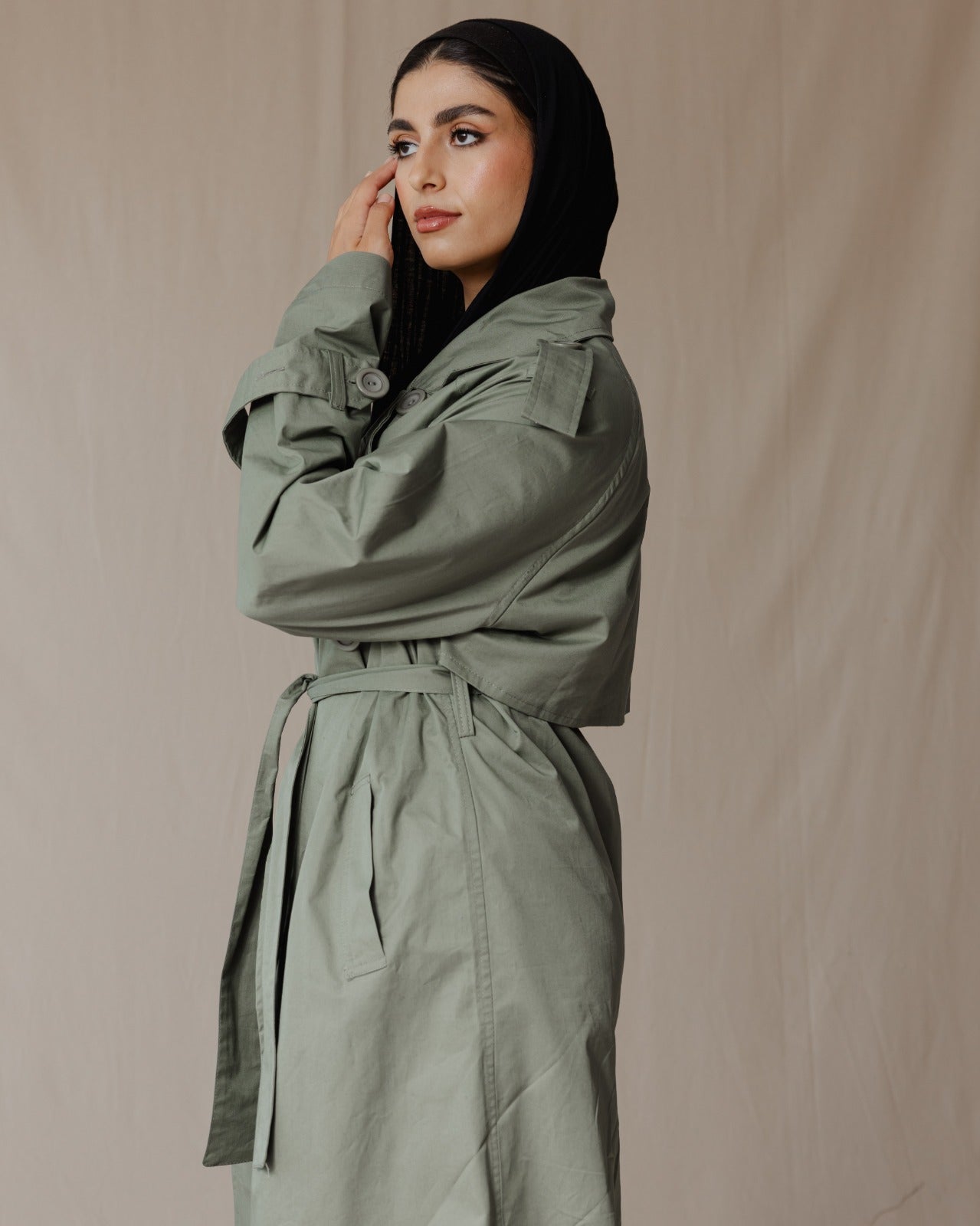 Relax Fit Trench Coat Olive