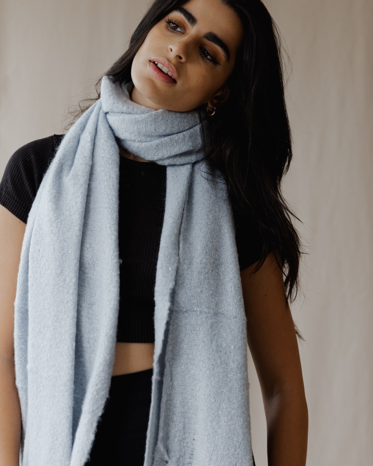 Plain Winter Scarf Baby Blue