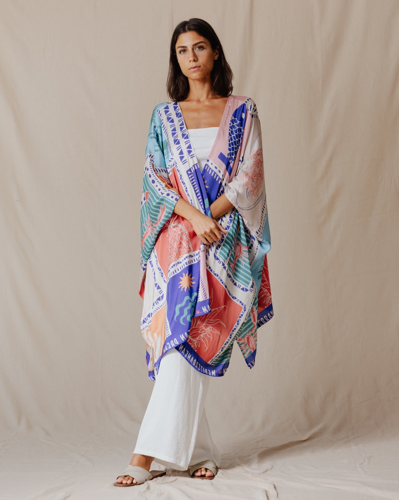 Mediterranean Dream Short Kimono