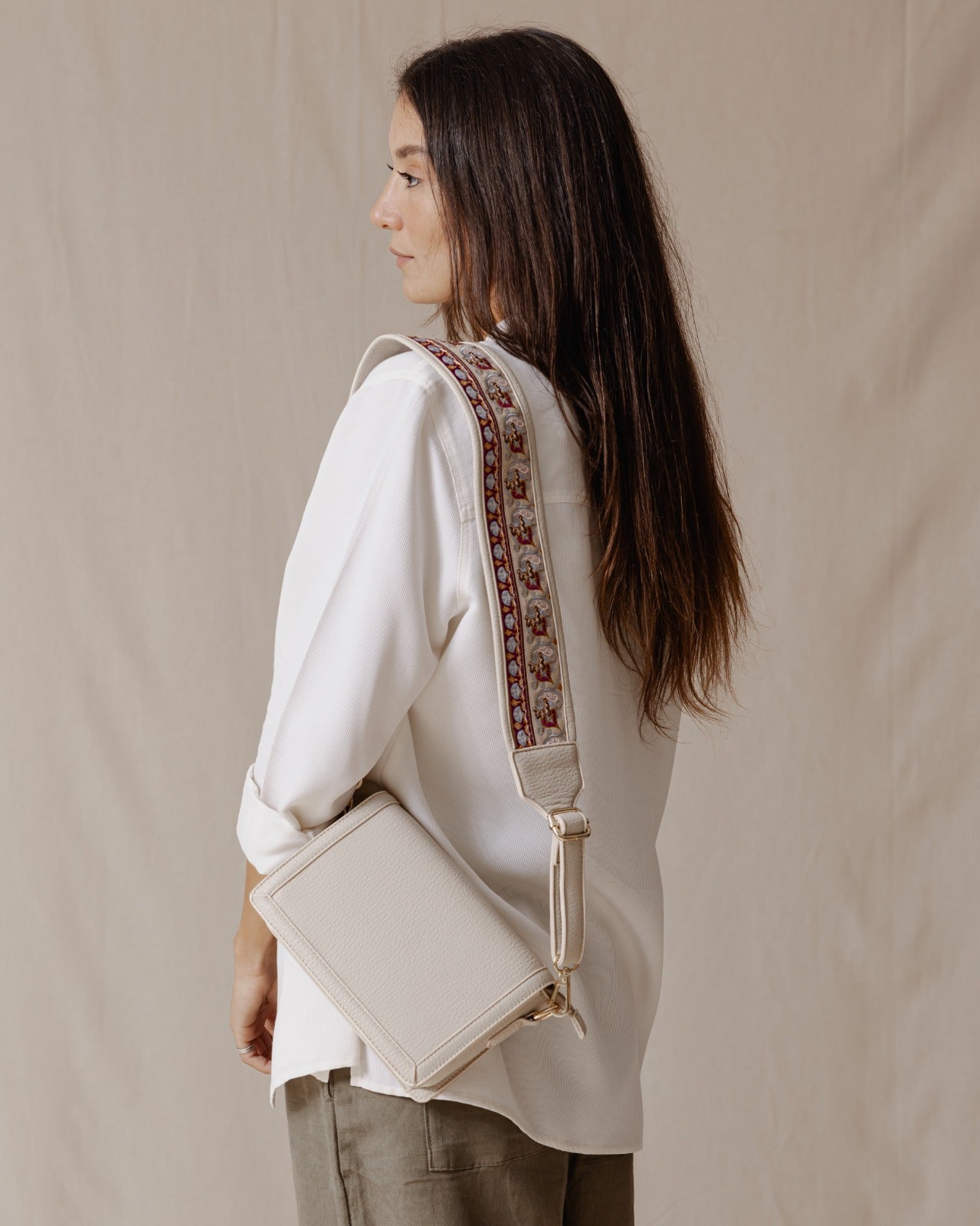 Ziba Cross Bag Beige