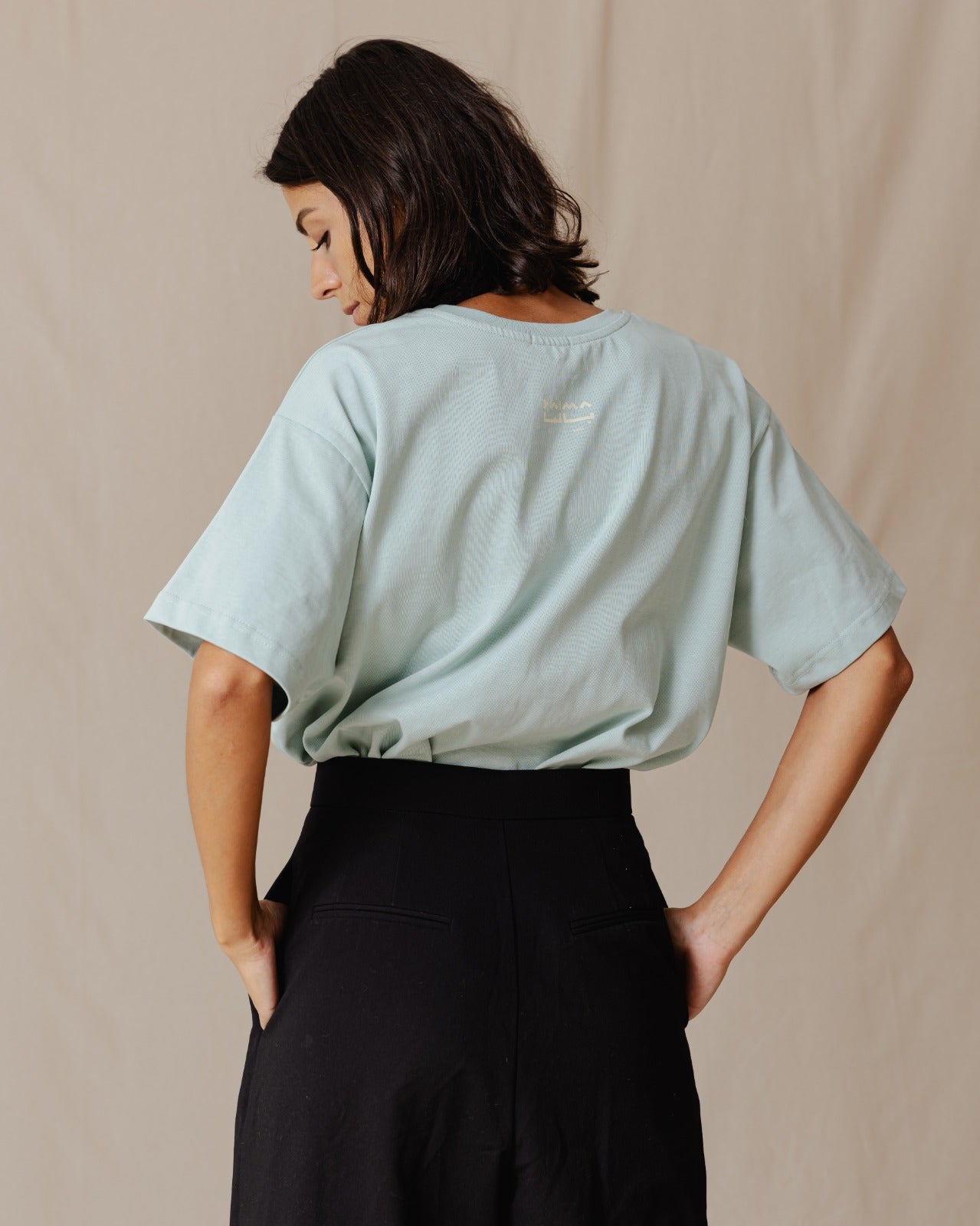 Care Free Cropped Tee Mint Green