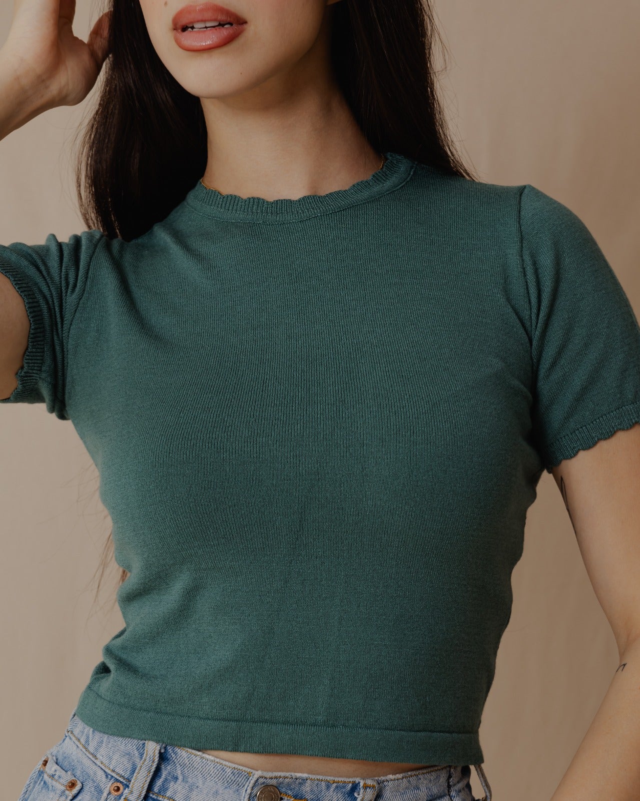 Basic Knit Top Olive