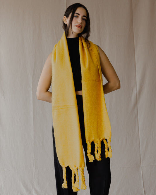 Plain Winter Scarf Mustard