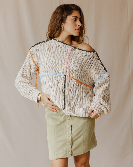 Handmade Loose Sweater Off-White