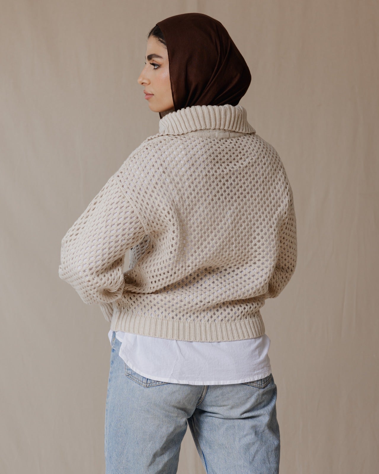 Yasmine Hendi Sweater In Beige