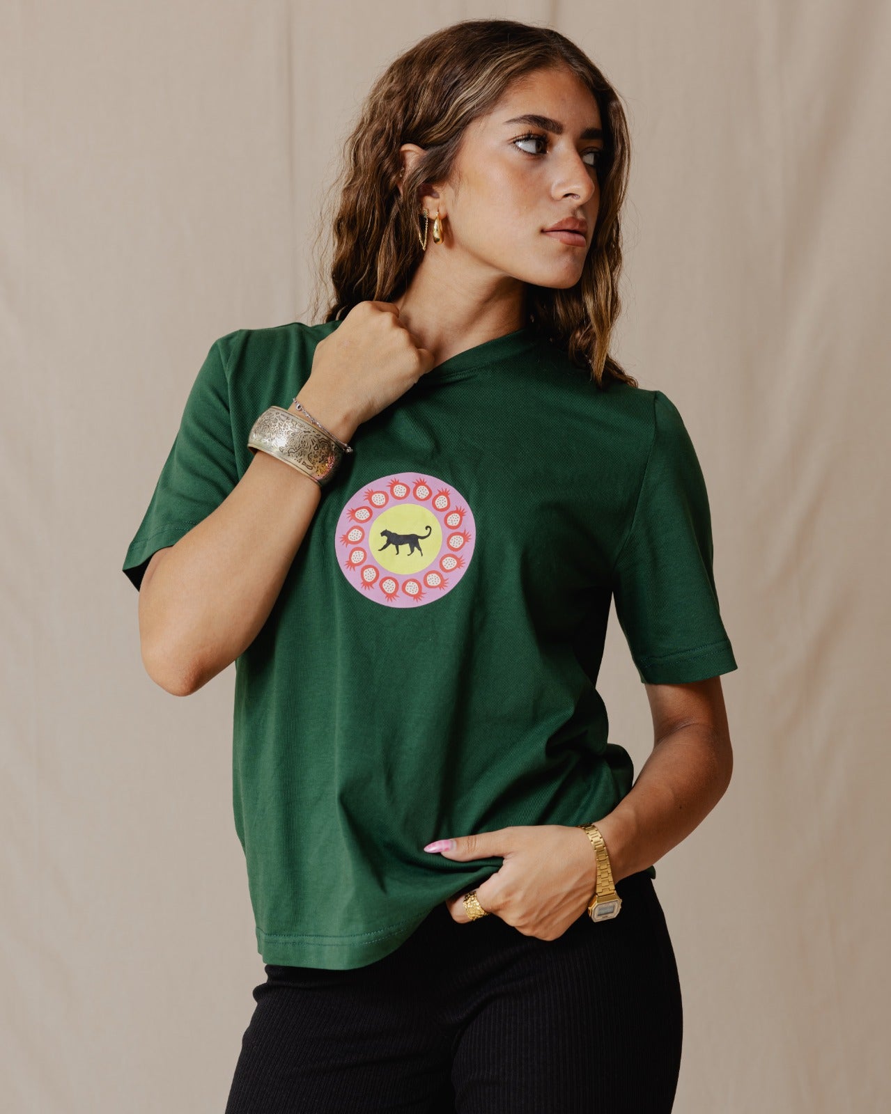 Panther Regular Tee Forest Green