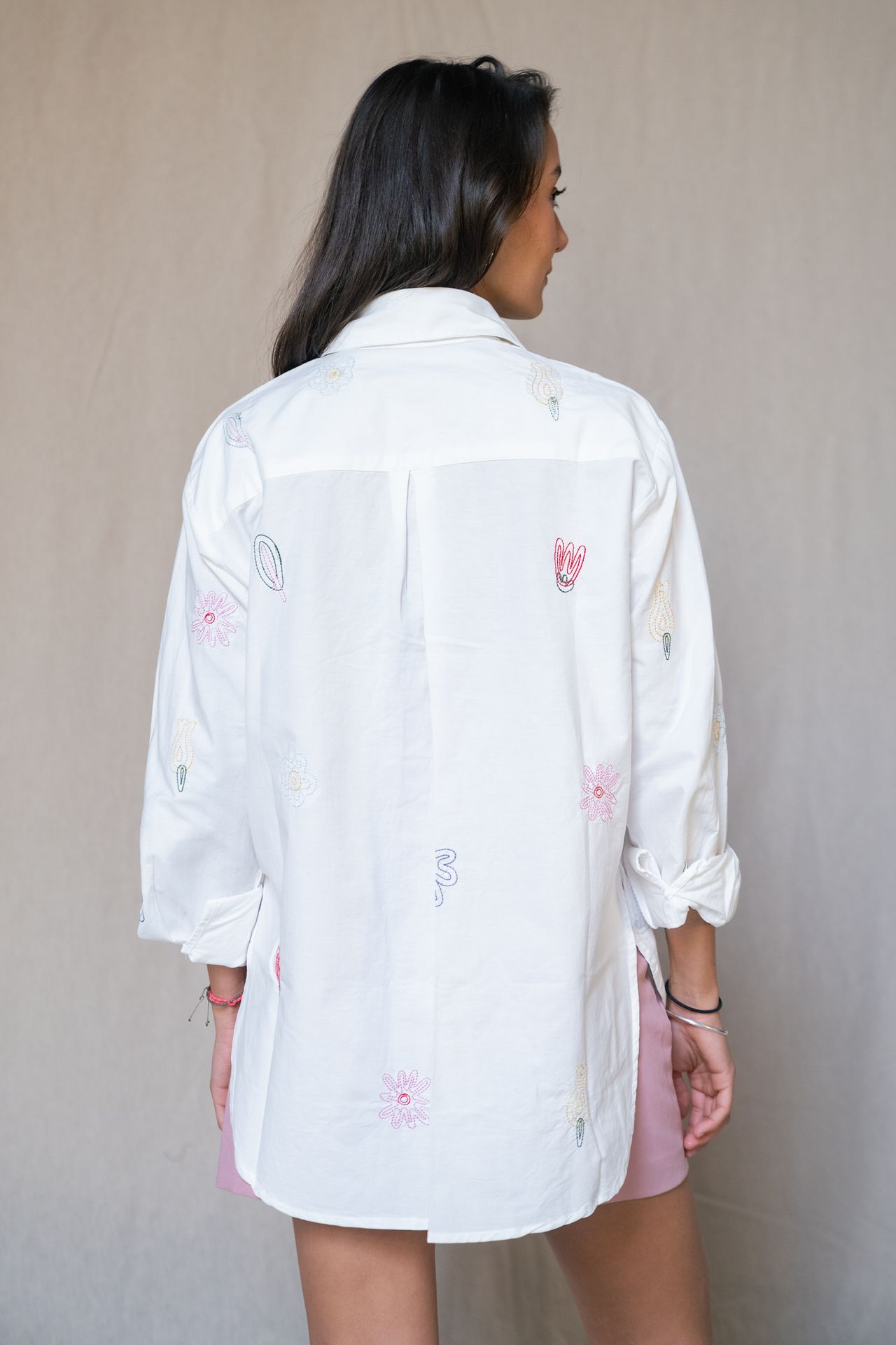 Soft Blossom Embroidered Shirt