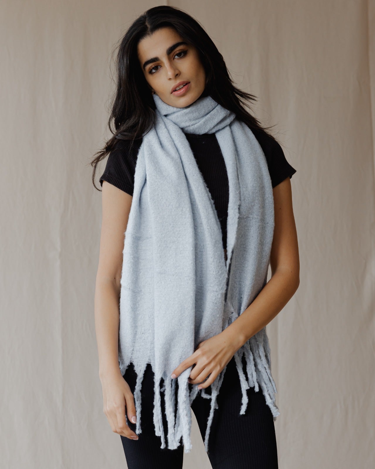 Plain Winter Scarf Baby Blue