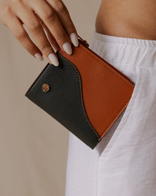 Mini Wallet Olive x Havane