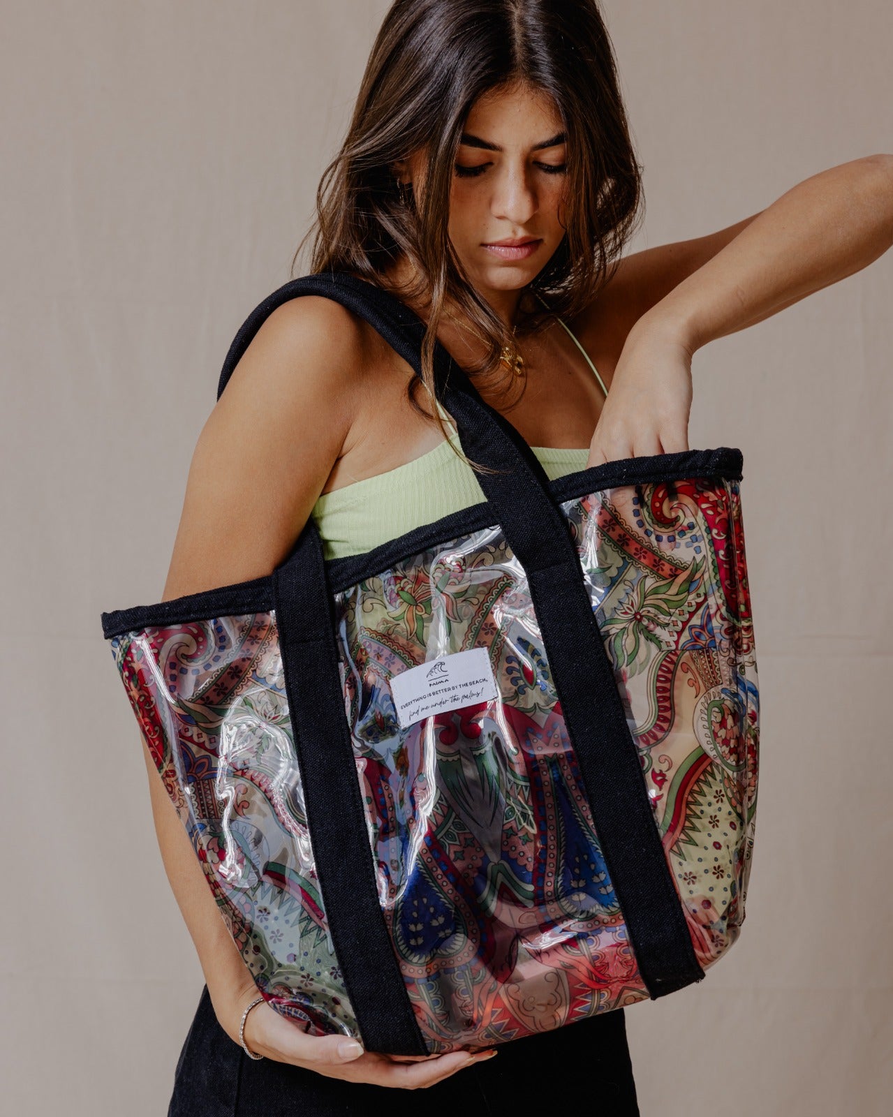 Bohemian Paisley Plastic Tote