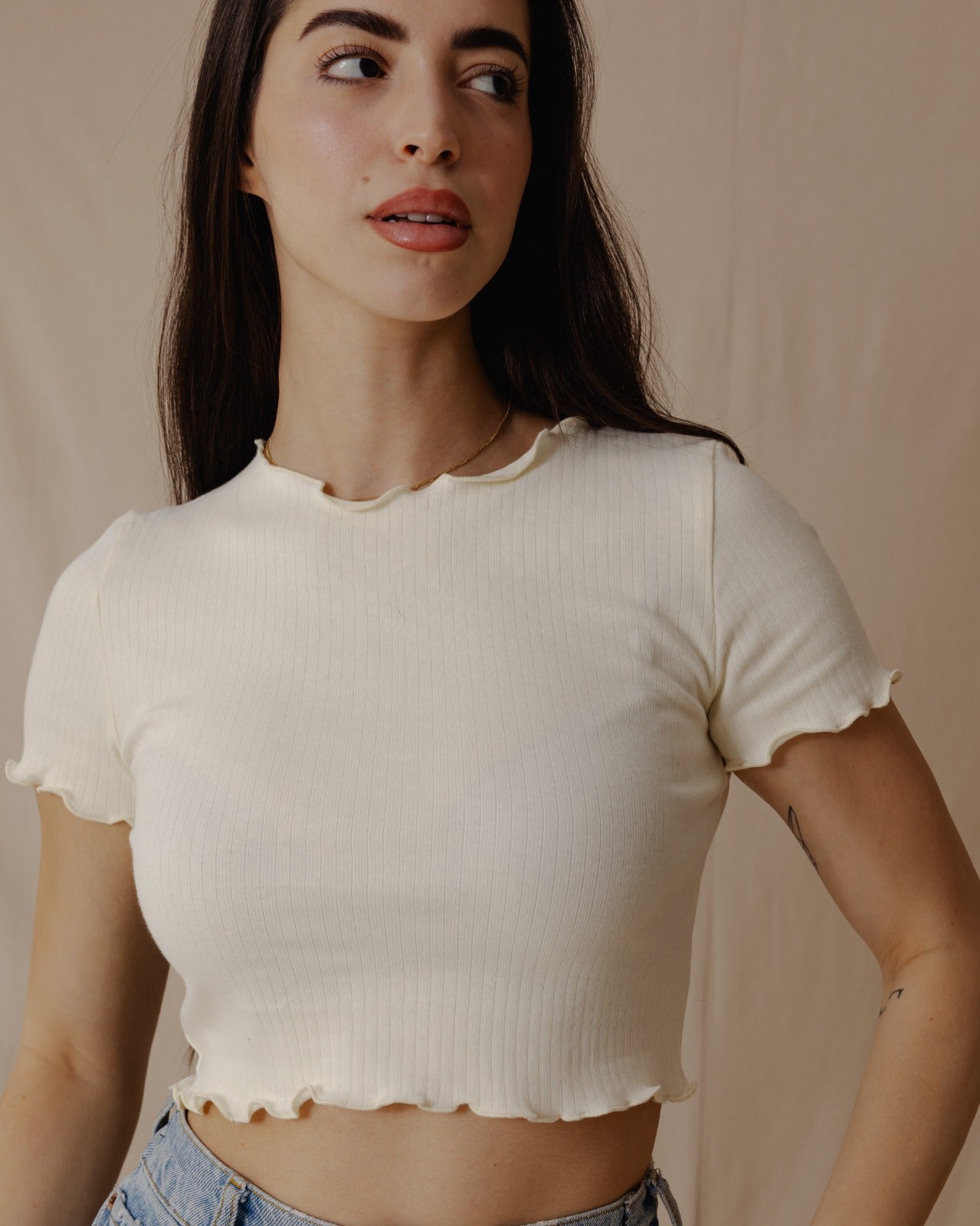 Everyday Crop Top Light Yellow