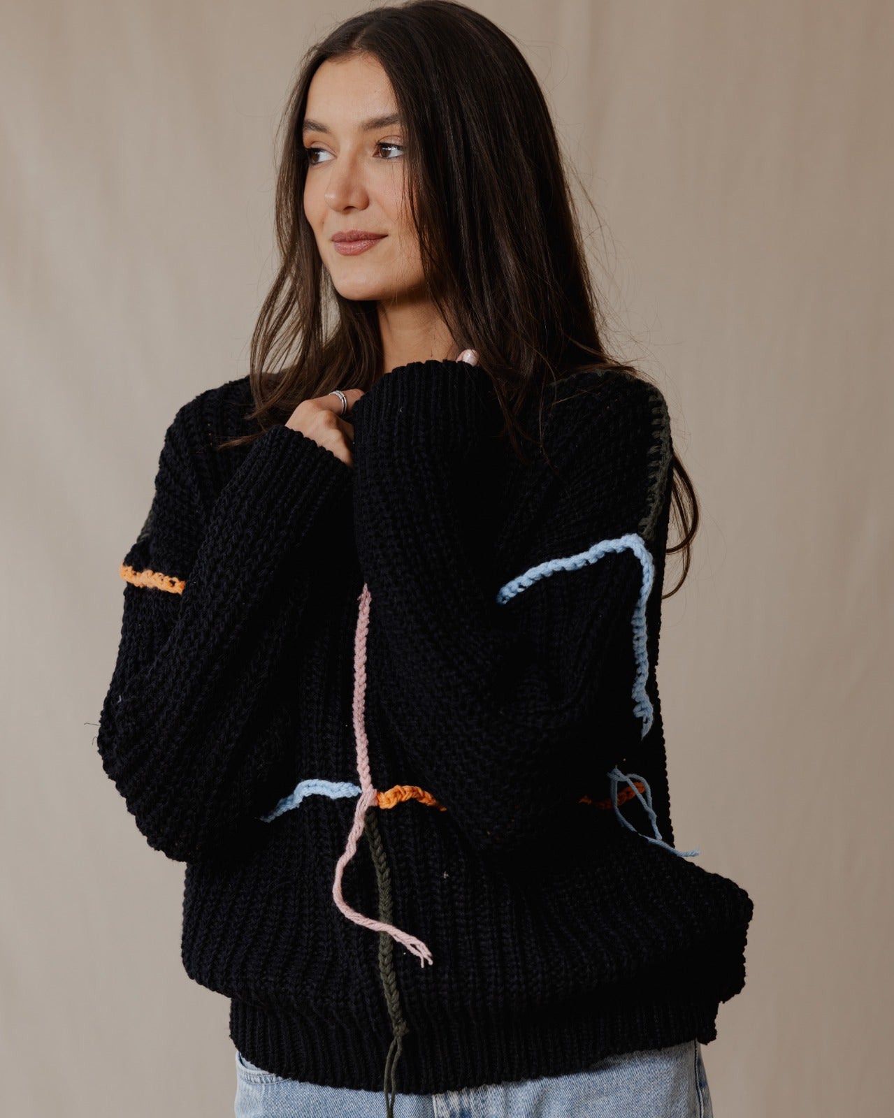 Handmade Loose Sweater Black