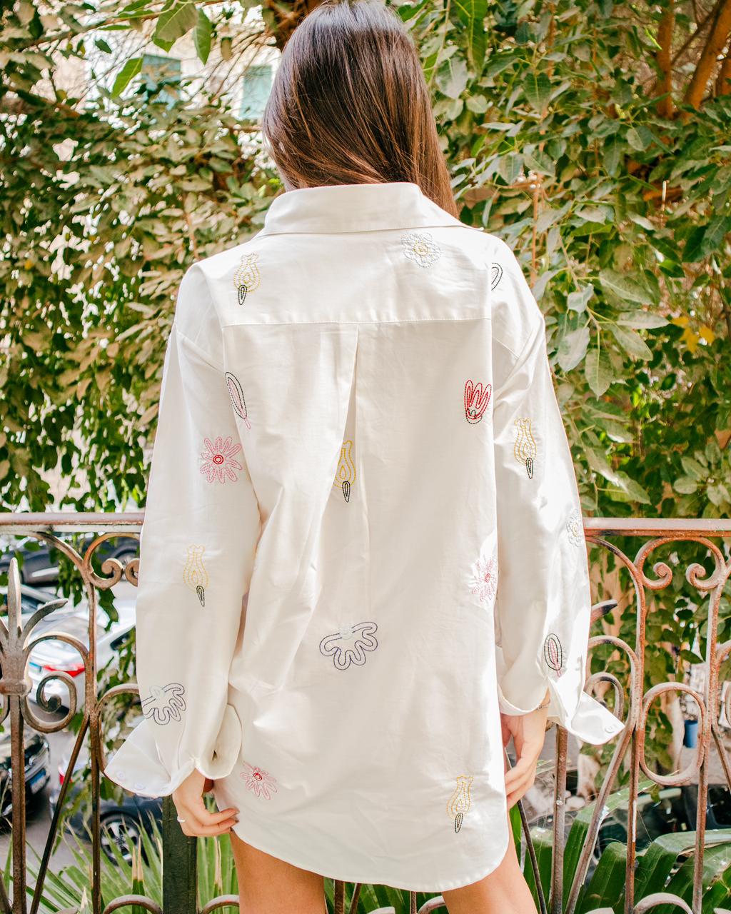 Soft Blossom Embroidered Shirt