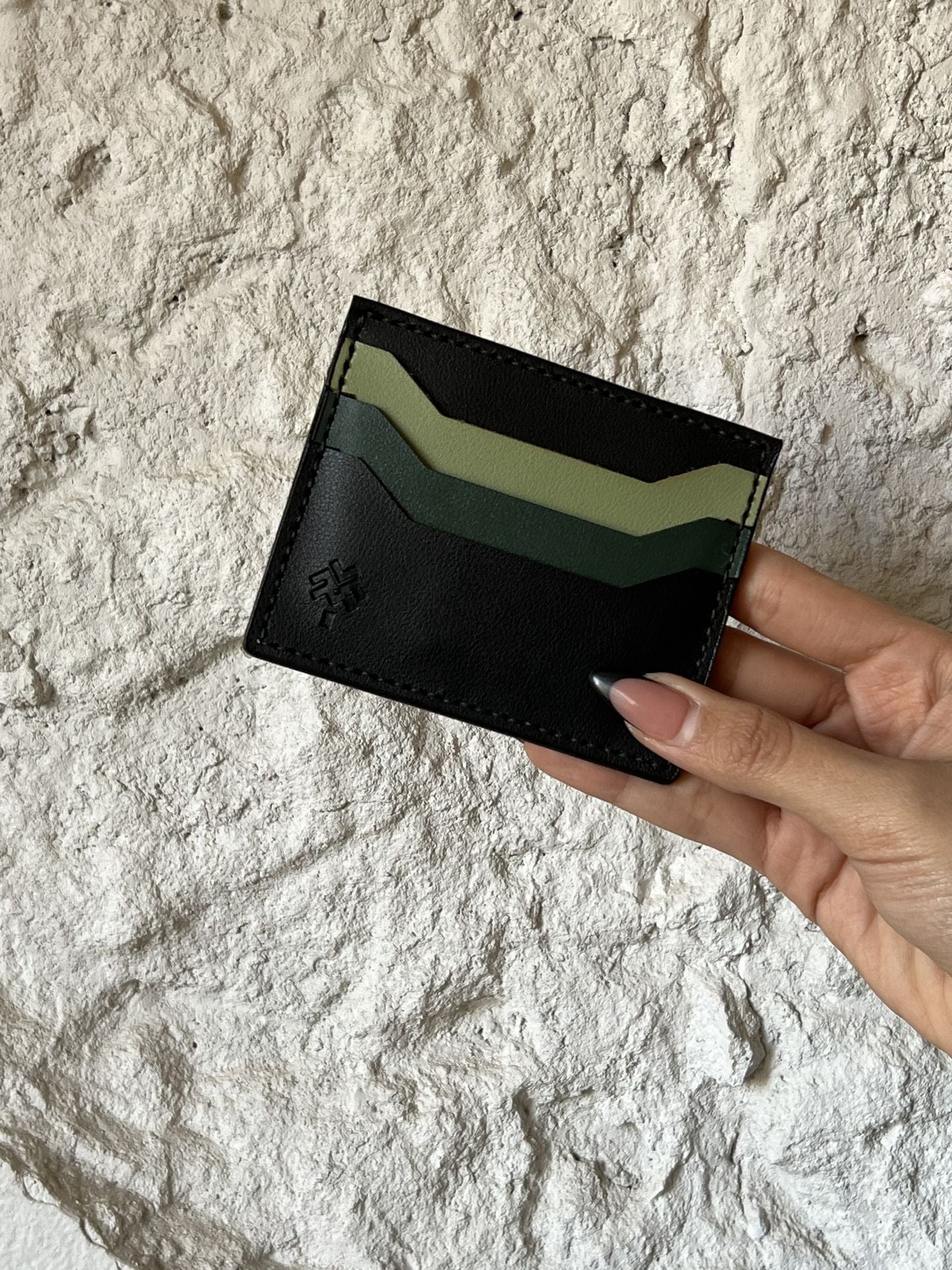 Wild Turtle Card Holder In Black