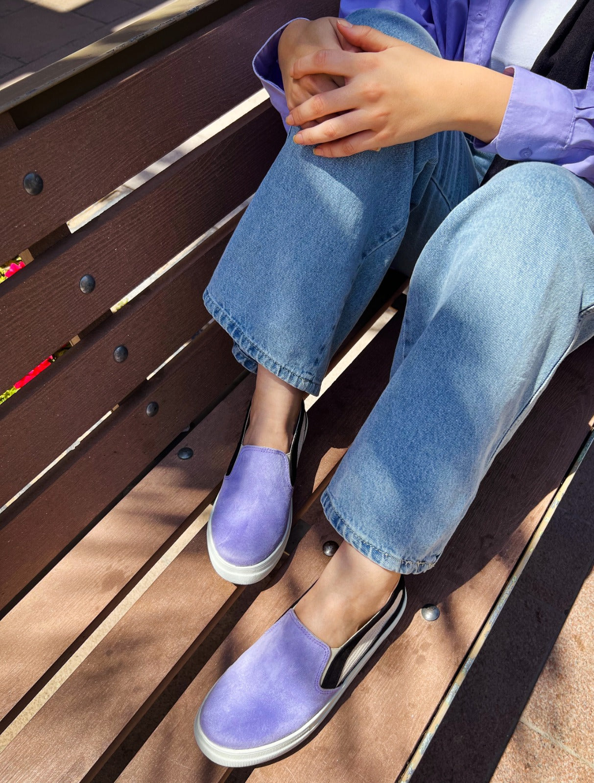 Slip On Espadrilles Purple X Black