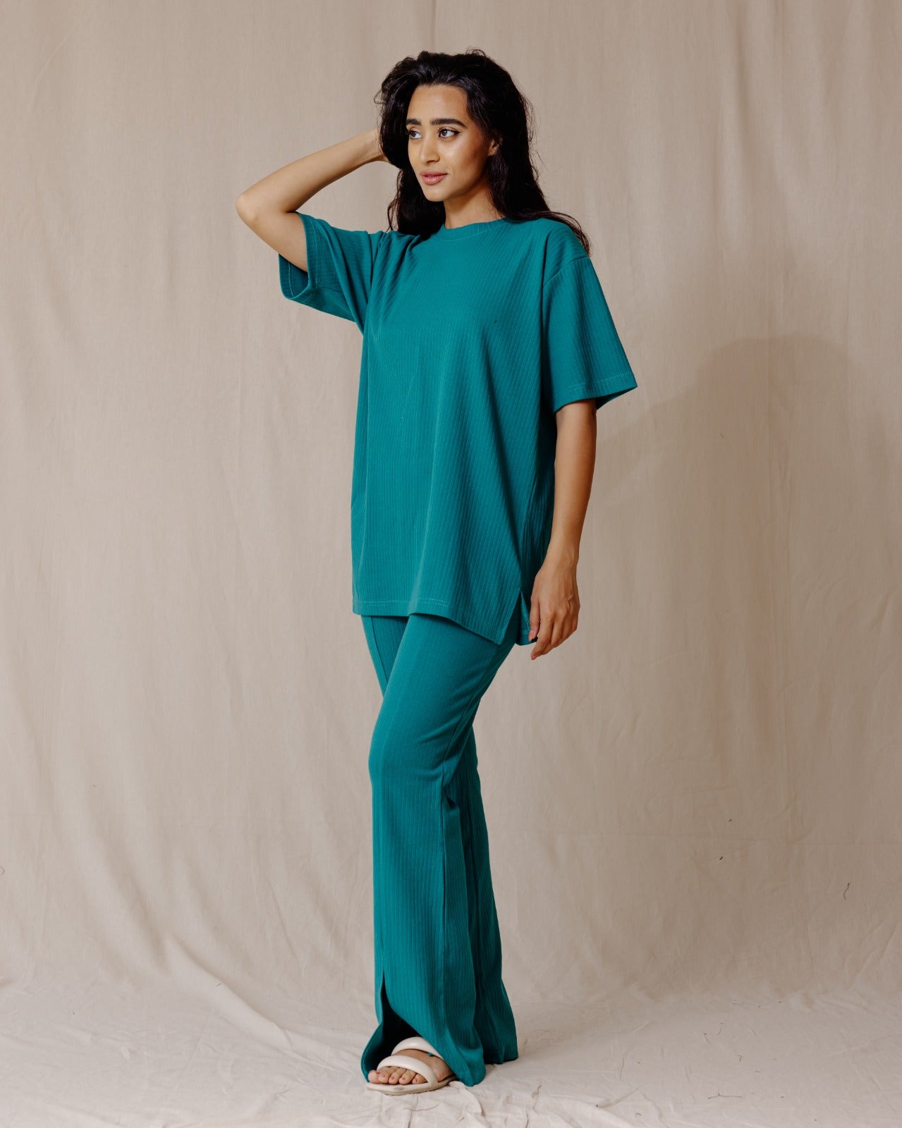 Mila Ribbed Set Teal