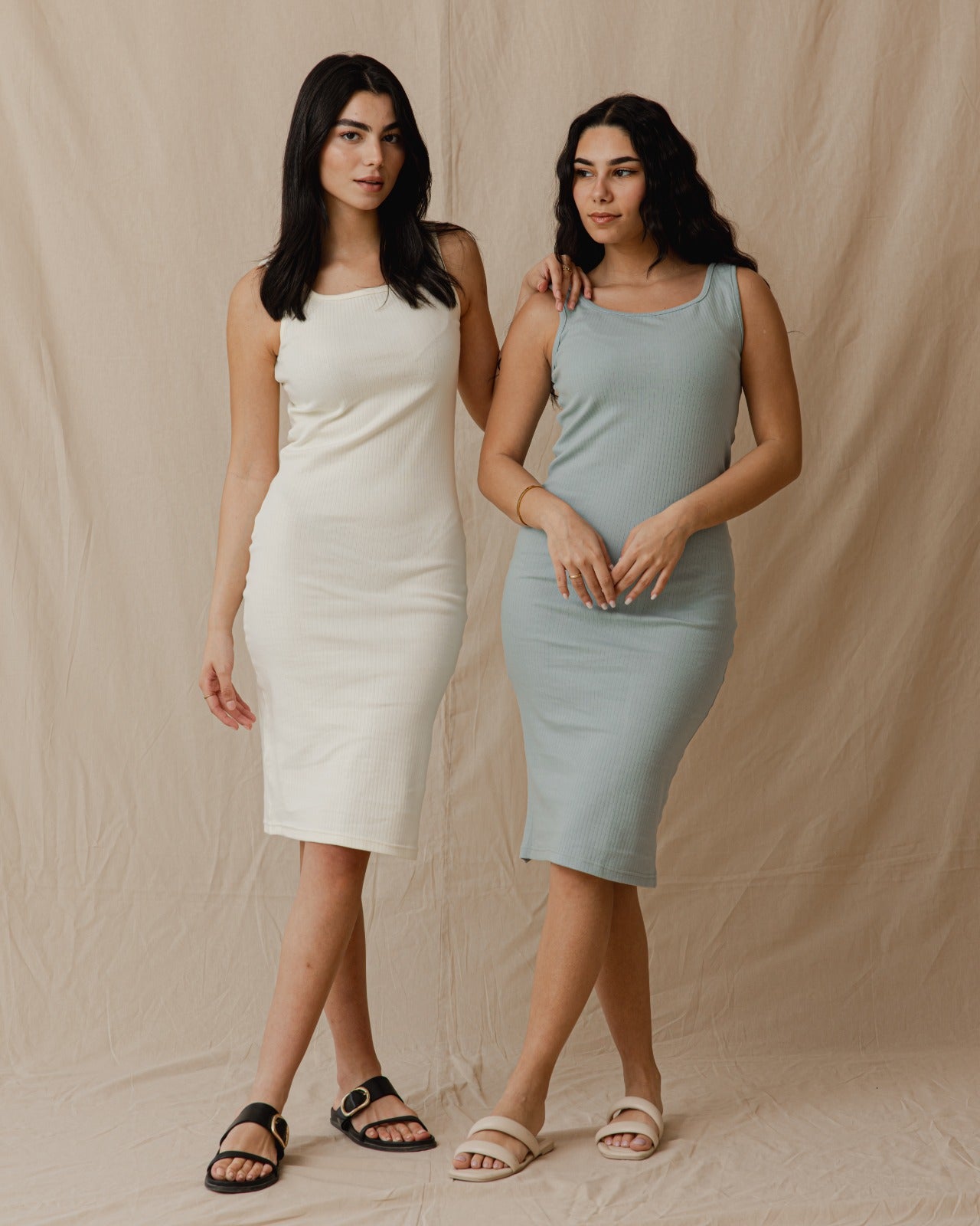 Minimal Ribbed Dress Mint