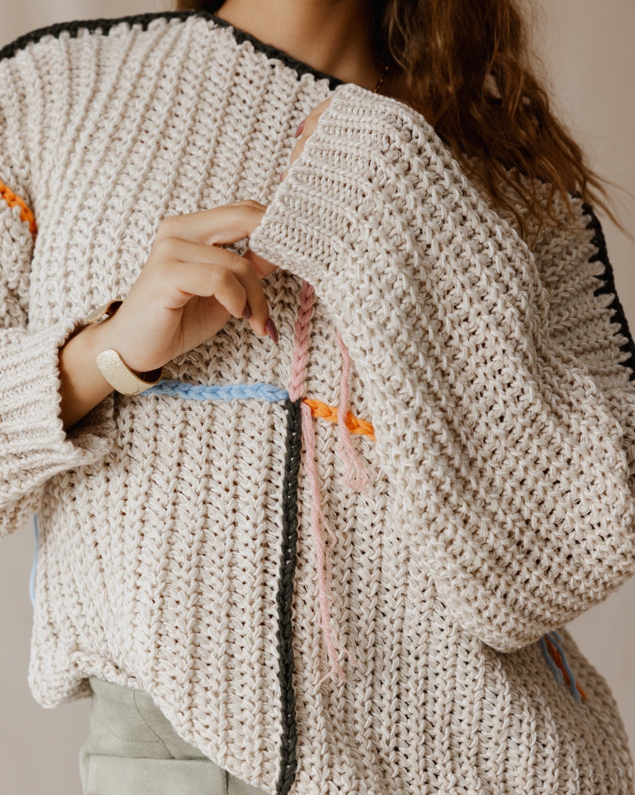 Handmade Loose Sweater Off-White