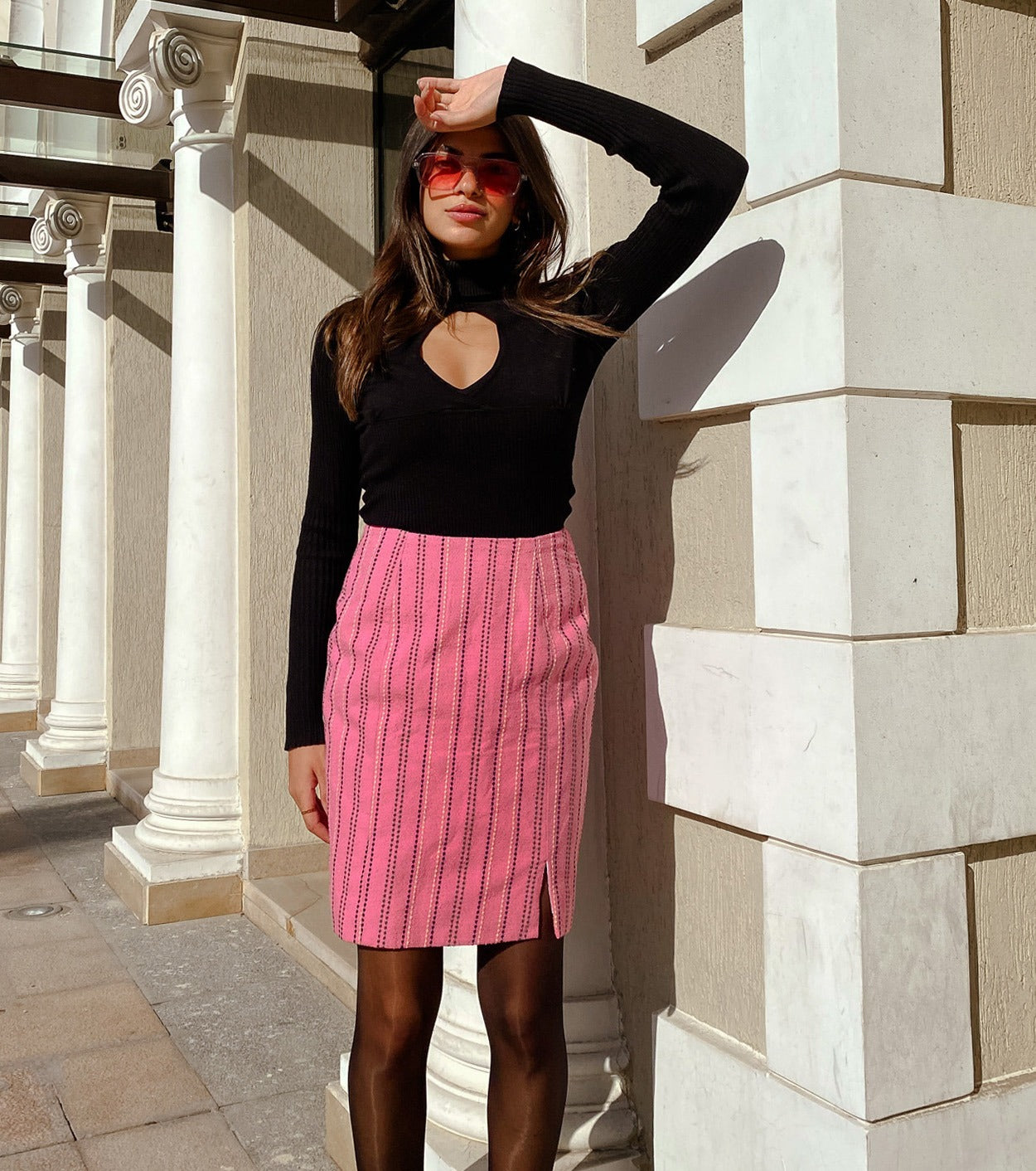 Pink Grace Knee Length Skirt