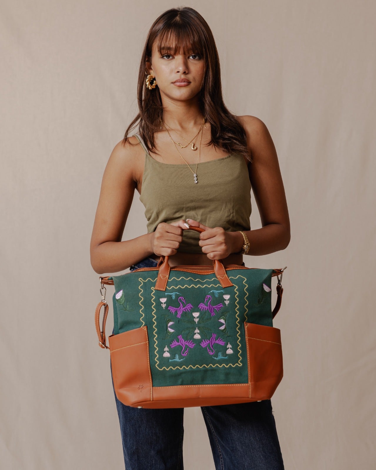 Tribal Birds City Bag