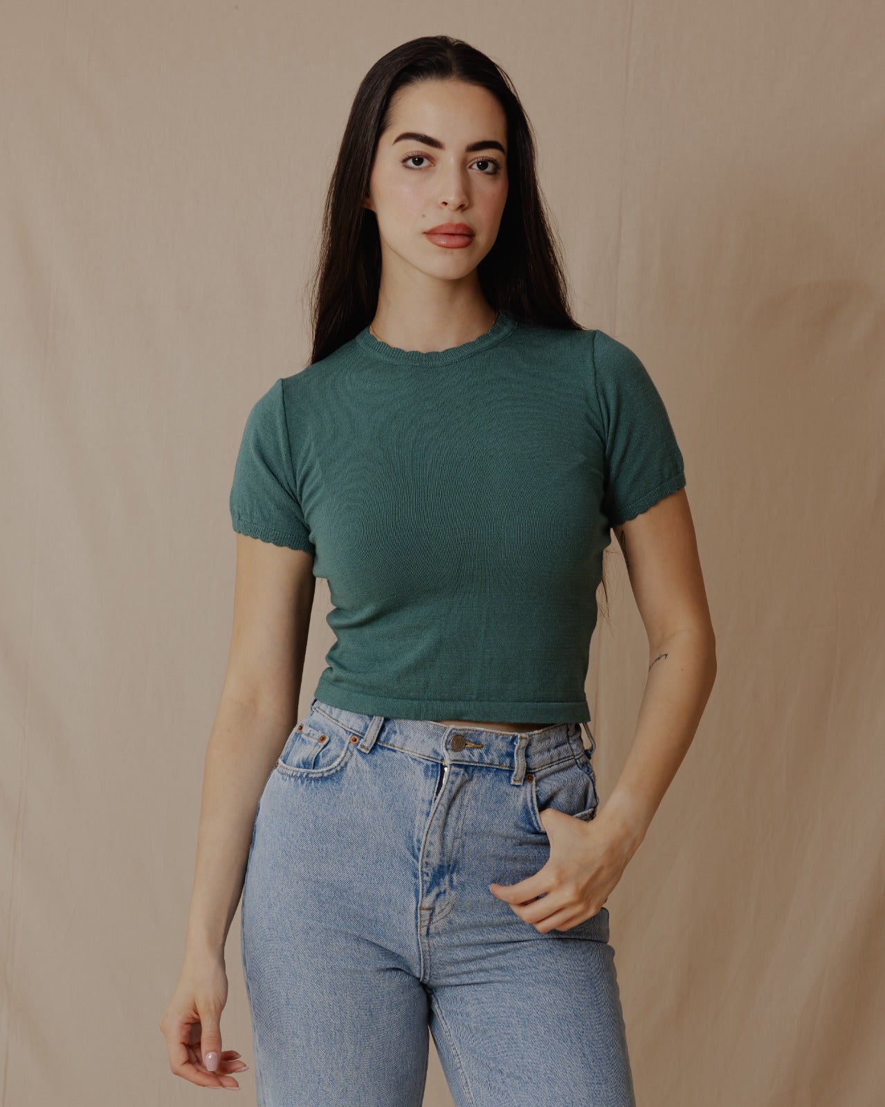 Basic Knit Top Olive