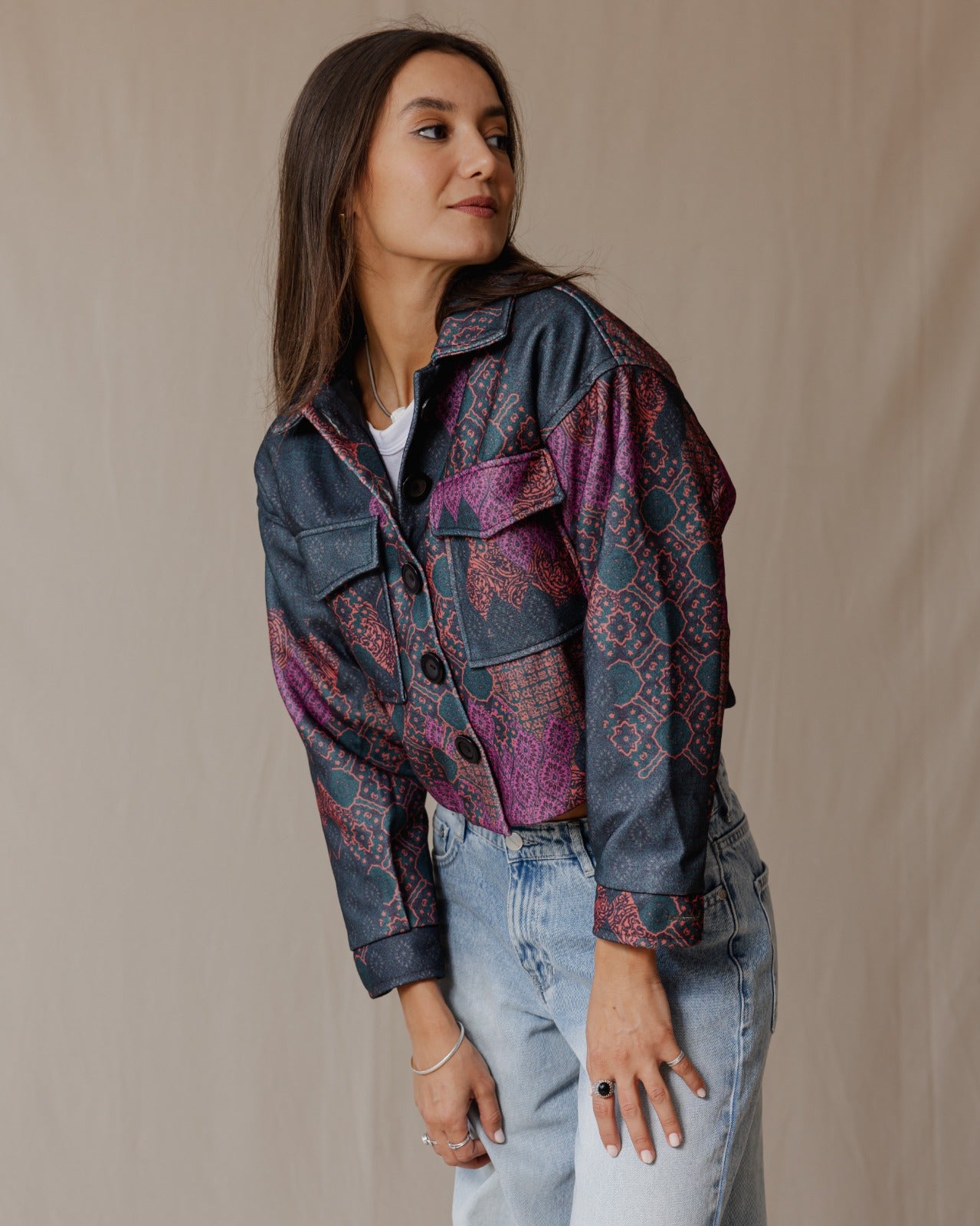 Patchwork Bomber Jacket