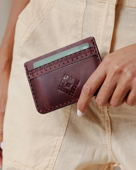 Genuine Artisan Card Holder Burgundy