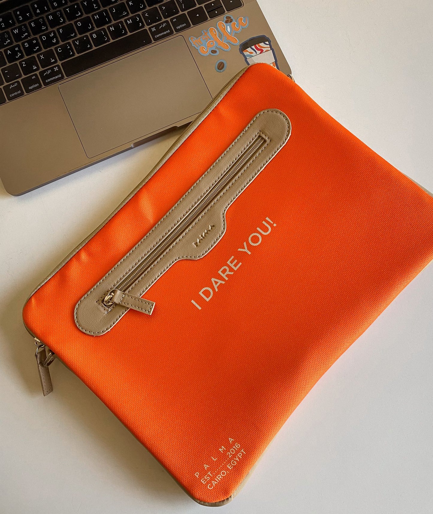 I Dare You Laptop Sleeve Orange