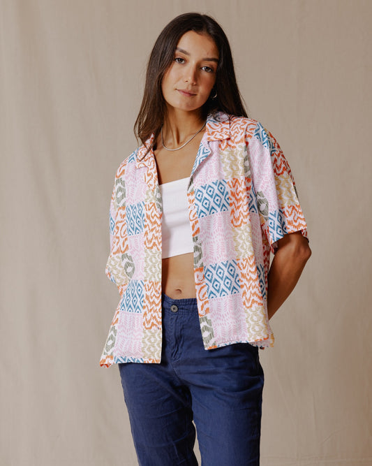 Summer Patchwork Shirt Yellow