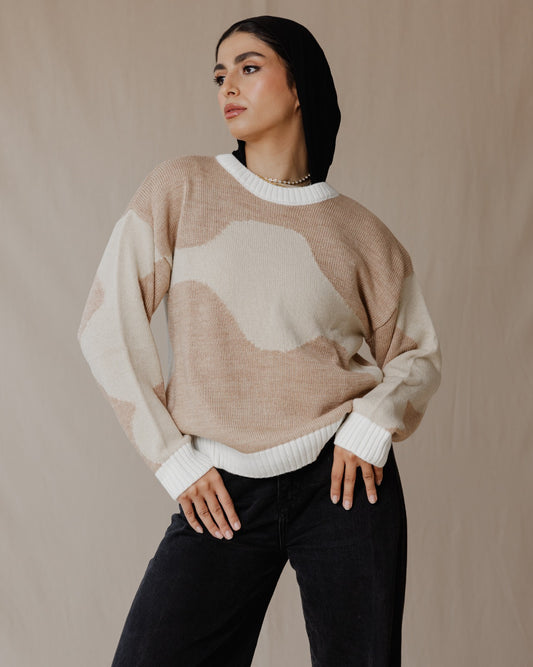 Wave Sweater Cafe X Beige