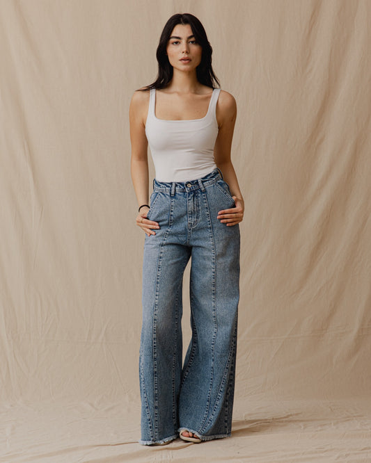 Laid-Back Denim Pants