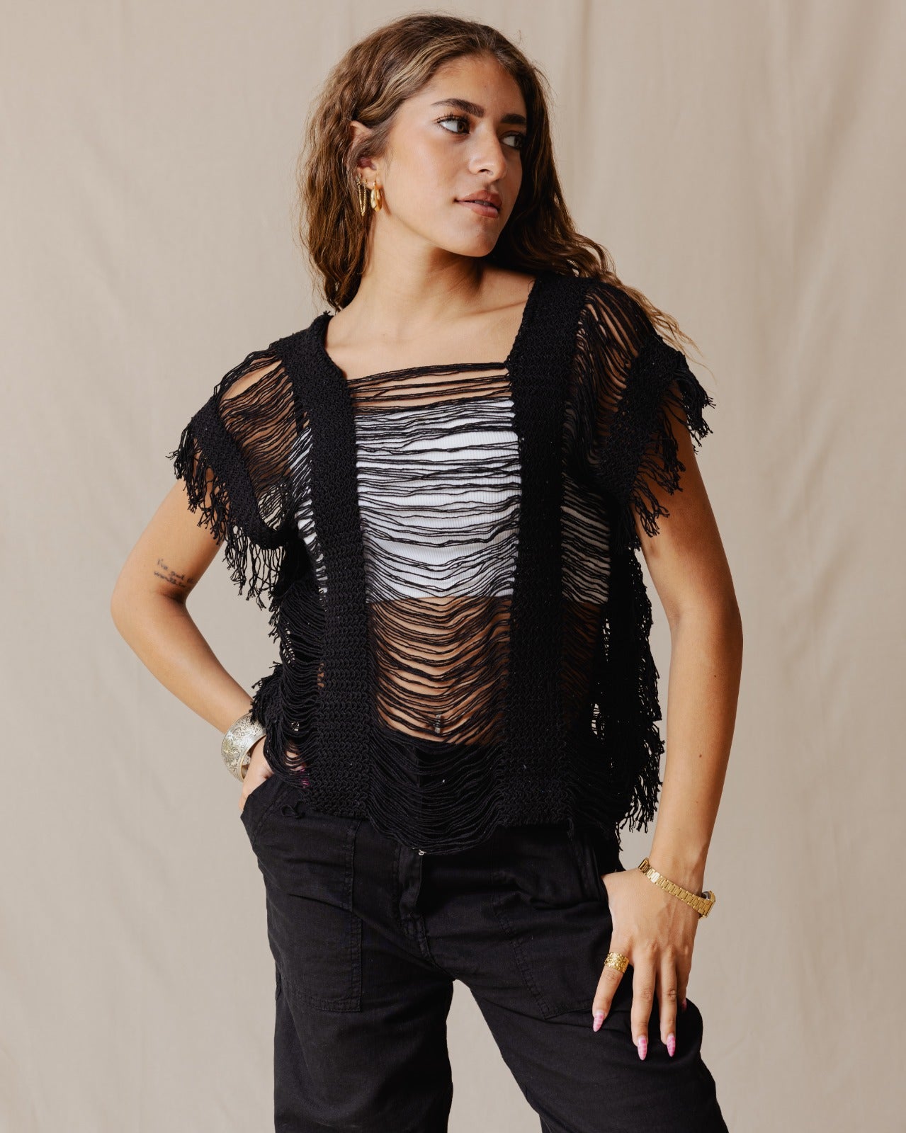 Cutout Trico Top Black