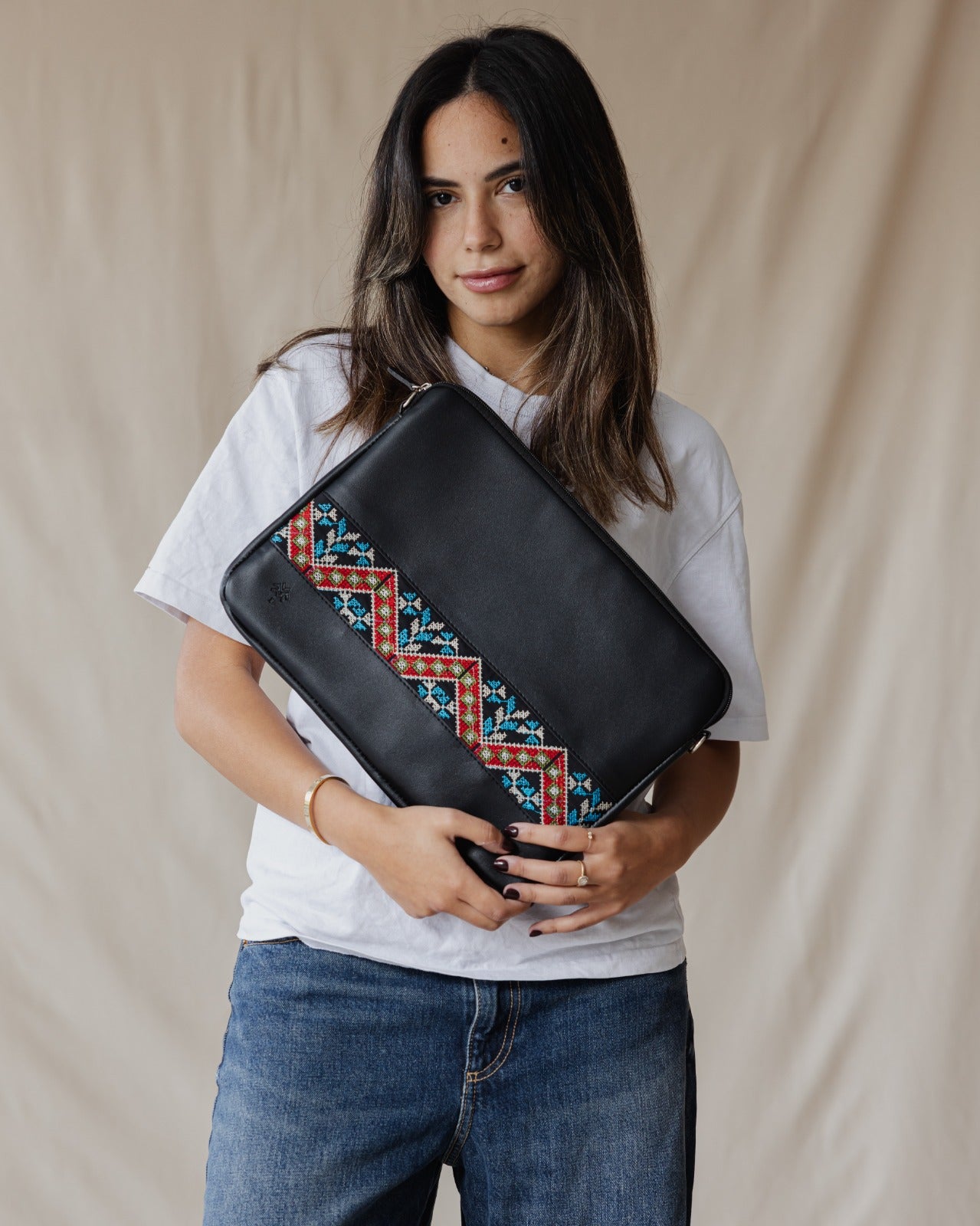 Black Etamine Laptop Sleeve