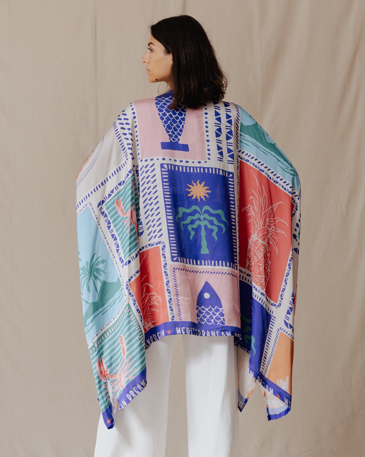 Mediterranean Dream Short Kimono