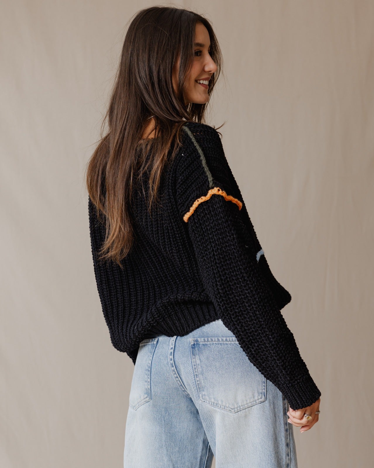 Handmade Loose Sweater Black